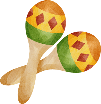 watercolor Maracas music instrument png