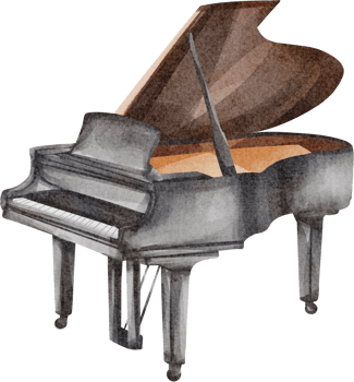 watercolor Piano music instrument png