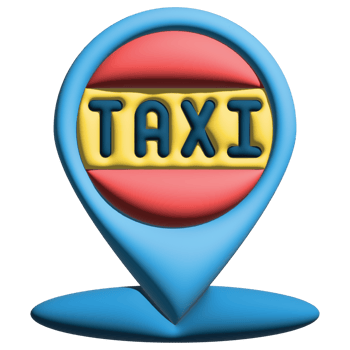 3d taxi pin png