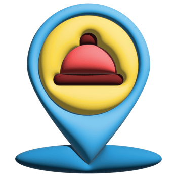 3d restaurant pin png