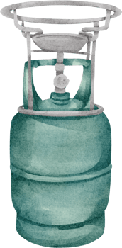 watercolor camping gas png