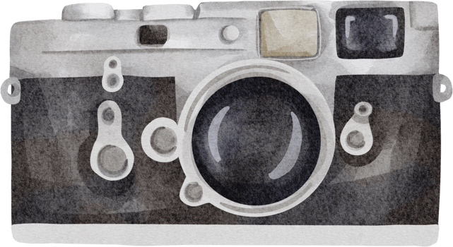 watercolor camera clip art png