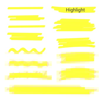 Marker lines. Vector highlighter brush lines. Hand drawing. Vector illustration