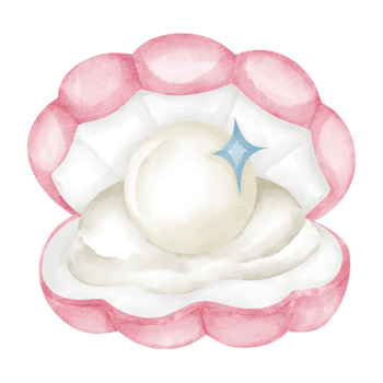 pearl watercolor clip art png