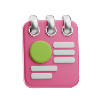 creative tools note 3d illustration png