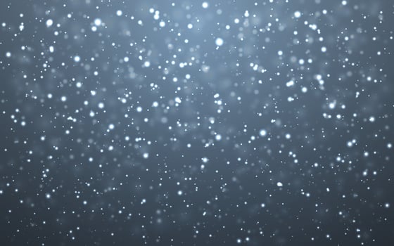 Christmas snow. Falling snowflakes on blue background. Snowfall. Vector illustration