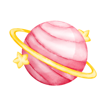 watercolor planet space clip art png