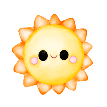 watercolor sun space clip art png