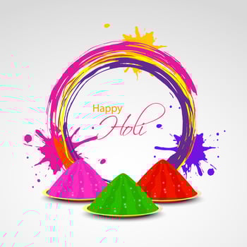 Festival of Colors, Happy Holi Concept. vector