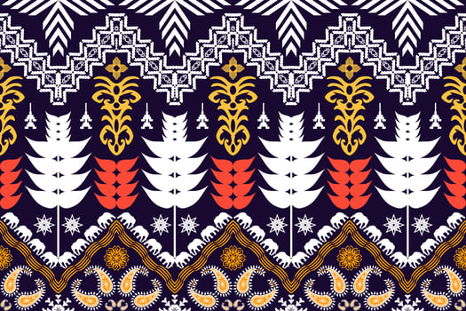 Ikat Figure aztec embroidery style. Geometric ethnic oriental traditional art pattern.Design for ethnic background,wallpaper,fashion,clothing,wrapping,fabric,element,sarong,graphic,vector illustration vector