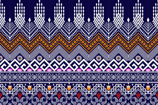 Ikat Figure aztec embroidery style. Geometric ethnic oriental traditional art pattern.Design for ethnic background,wallpaper,fashion,clothing,wrapping,fabric,element,sarong,graphic,vector illustration vector