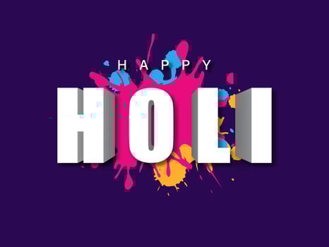 Festival of Colors, Happy Holi Concept. vector