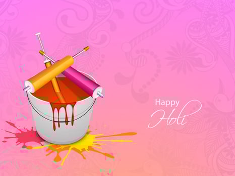 Indian Festival of Colours, Happy Holi Concept. vector