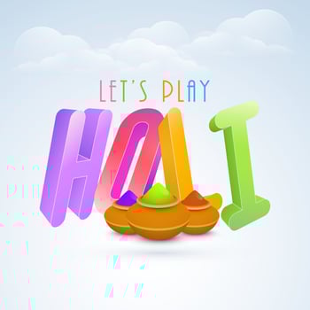 Indian Festival of Colors, Happy Holi Concept. vector