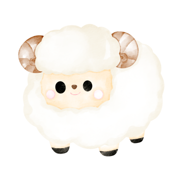 watercolor sheep farm png