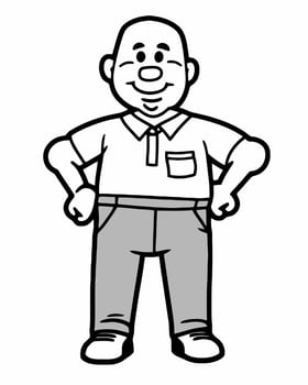 Simple office worker vector