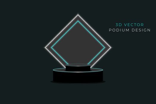 Blank product stand 3d podium vector