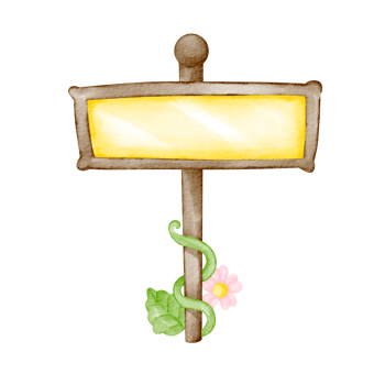 watercolor garden sign png