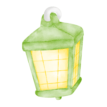 lantern watercolor gardening png
