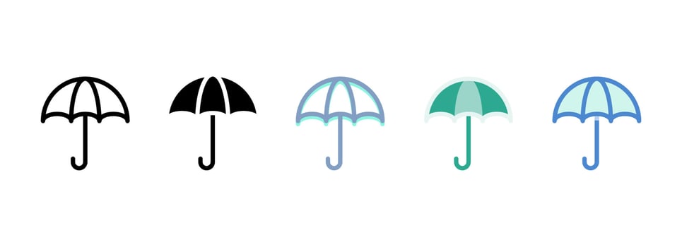 Simple vector icon on a theme umbrella