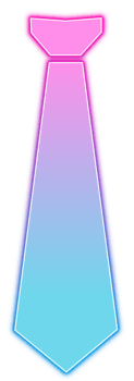 Transparent neon glowing necktie design element png