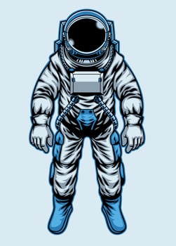 Astronaut in space suit vector
