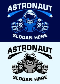 Astronaut star Sport and esport Logo Style vector