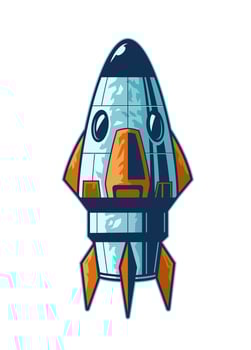 Small Rocket Space Ship Vehicle vector