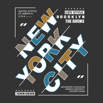 new york brooklyn text,poster,logo,template vector design