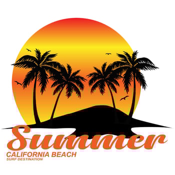 summer nature illustration  vector design