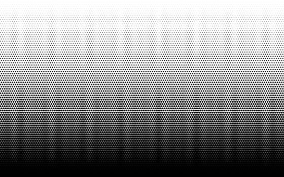 Halftone dots background gradient. Monochrome abstract geometric dots background in pop art style. Vector illustration