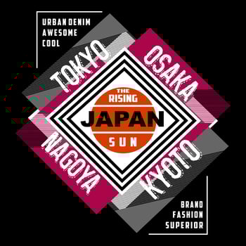 tokyo japan poster,icon logo text vector design