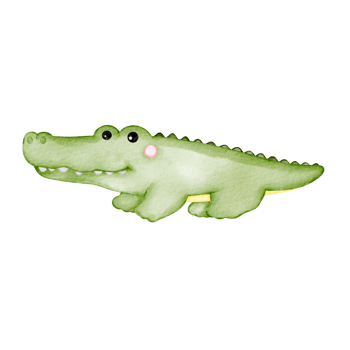 watercolor crocodile clip art png