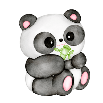 watercolor panda clip art png