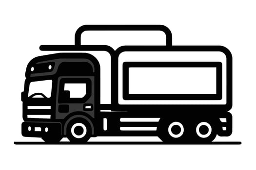 Truck vector icon retro transport delivery vehicle