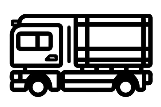 Truck vector icon retro transport delivery vehicle