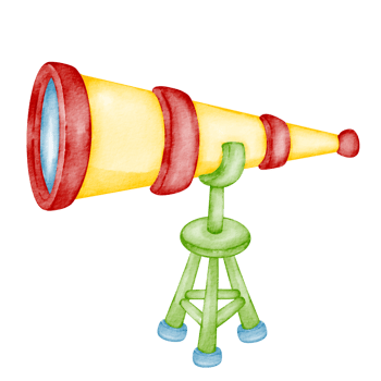 watercolor telescope clip art png