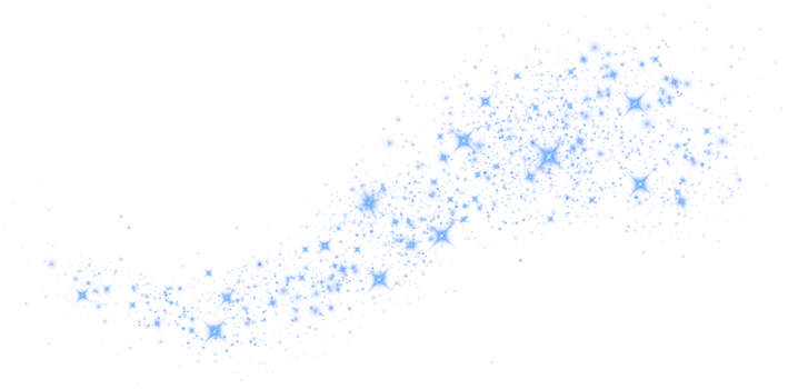 Blue glitter wave abstract illustration. Blue star dust trail sparkling particles isolated. Magic concept. PNG