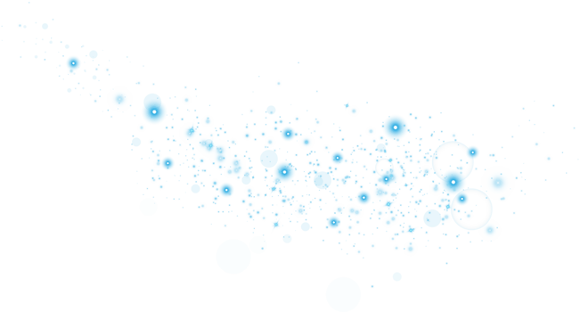 Blue glitter wave abstract illustration. Blue star dust trail sparkling particles isolated. Magic concept. PNG