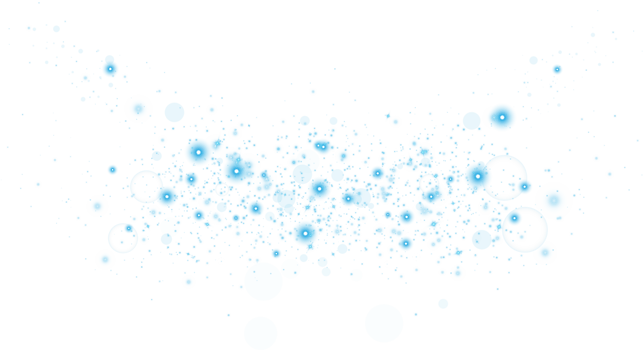 Blue glitter wave abstract illustration. Blue star dust trail sparkling particles isolated. Magic concept. PNG