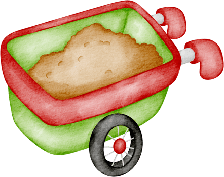 watercolor wheelbarrow clip art png
