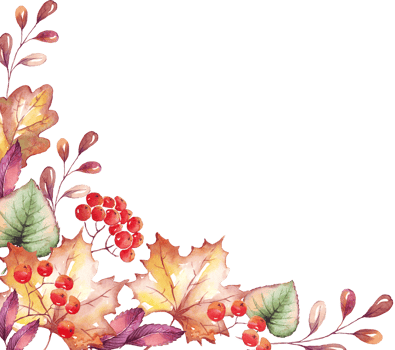 Fall leaves frame. Watercolor clipart png