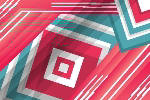 Red gradient abstract square shape geometric background vector
