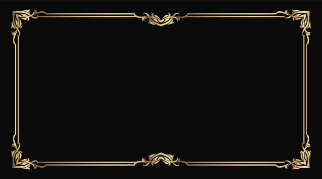 gold vintage frame border ornament vector