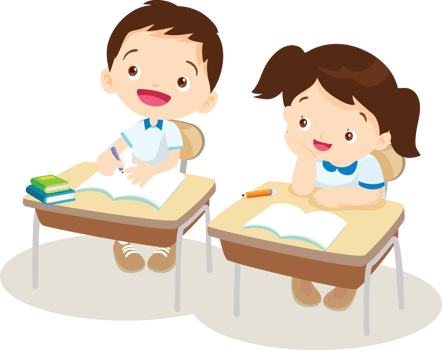 Back to school, happy Pupils children learning computer reading books concept png