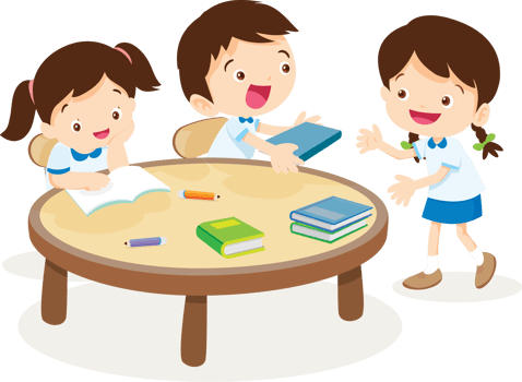 Back to school, happy Pupils children learning computer reading books concept png