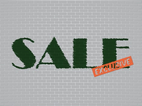 Exclusive Sale, Isolated Background. vector