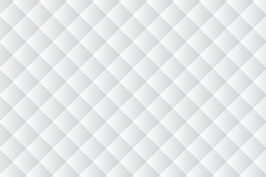 Modern white upholstery leather texture background. Quilted square rhombus padding seamless pattern vector. vector