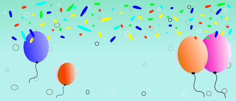 party themed background design. simple and colorful design. vector