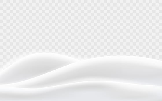 Snowy hills winter background. Landscape with snow covered hills. Vector illustration